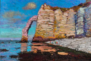 Klippen und Bogen von Étretat