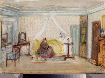 Bühnenbildentwurf für die Oper "Eugen Onegin" von P. Tschaikowski