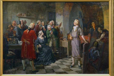 Kaiserin Elisabeth von Russland besucht M. Lomonossow