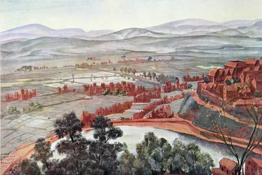 Tananarive, Blick auf den Palast der Königin, aus Dessins et Peintures d