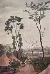 Ein Dorf in Oubangui-Chari, aus Dessins et Peintures d