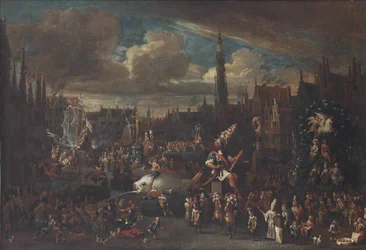 Der Ommegang in Antwerpen am Meir