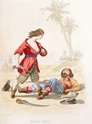 Mary Read offenbart sich einem besiegten Feind, Mitte 19. Jahrhundert