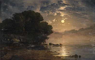 Abendlandschaft mit einem See