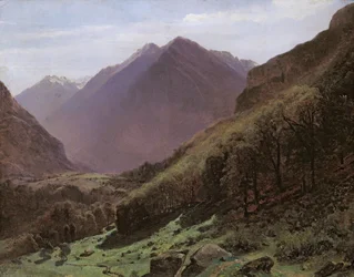 Gebirgsstudie, um 1840-43