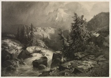 Sturm in den Alpen