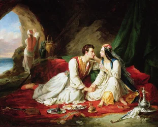 Byron als Don Juan, mit Haidee, 1831