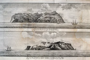 Ansicht der Alejandro-Selkirk-Insel oder Más-Afuera-Insel, Juan-Fernández-Archipel, Chile