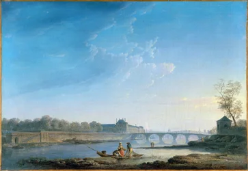 Der Quai des Tuileries, der Pont-Royal, die Grenouillère, ca. 1780