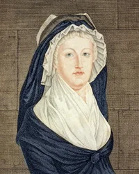 Marie Antoinette (1755-93) in der Concierge, nach einem Gemälde von Alexandre Kucharski (1741-1819) - Porträt von Königin Marie Antoinette (1755-1793) in der Concierge - Gravur nach dem Gemälde von Alexandre Kucharski (1741-1819)