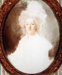 Porträt von Marie-Antoinette (1755-1793), Erzherzogin von Österreich und Königin von Frankreich - unvollendete Zeichnung von Kucharsky, Museum von Versailles