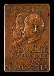 Société Nationale des Beaux-Arts: Jean-Louis Ernest Meissonier und Pierre Puvis..., [Vorderseite]
