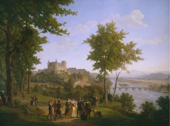 Ansicht des königlichen Schlosses von Pau, wo König Heinrich IV. von Frankreich und Navarra am 13. Dezember 1553 geboren wurde