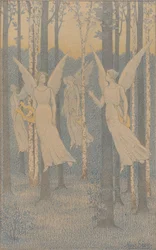 Studie für Im Wald, Abend