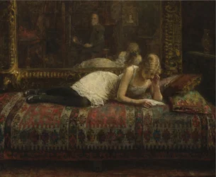 Der Künstler und sein Modell - Harlamov, Alexei Alexeyevich - 1875 - Private Sammlung