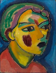 Mystischer Kopf des Dichters, 1917