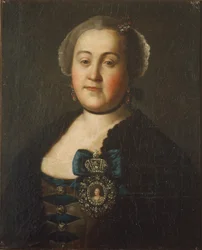 Porträt der Gräfin Agrippina Leontievna Apraxina, Ende der 1750er Jahre