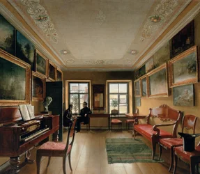 Innenraum eines Herrenhauses, 1830er