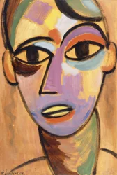 Mystischer Kopf: Jüngling I, ca. 1917