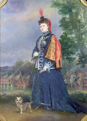 Hortense Schneider (1833-1920) in der Rolle der Großherzogin in Jacques Offenbachs (1819-90) „La Grande-Duchesse de Gérolstein“, 1874