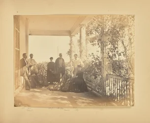 Gruppenporträt auf der Veranda