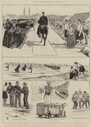 Der Ashantee-Krieg, Freiwillige der 79. Highlanders verlassen England für den Ashantee-Krieg