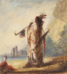 Otium Cum Dignitati raucht die Friedenspfeife, ca. 1837