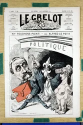 Titelblatt von Le Grelot, Nummer 166, Satirisch in Farben