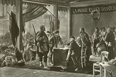 Die Einschreibung von Freiwilligen, 1870