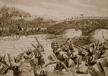 Die Schlacht von Maldon, 991, Illustration aus 