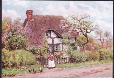 Flieder und Apfelblüten, Harvington, Worcester, aus The Cottages and the Village Life of Rural England, veröffentlicht von Dent & Sons Limited, 1912