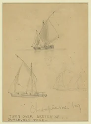 Drei Segelboote auf der Chesapeake Bay