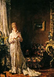 Dame in einem Spitzenkleid (Gute Nachrichten)