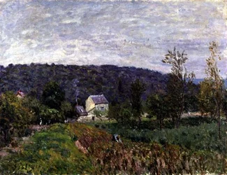 Herbstabend am Stadtrand von Paris
