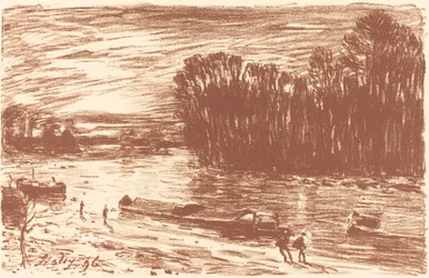 Ufer des Loing bei Saint-Mammès