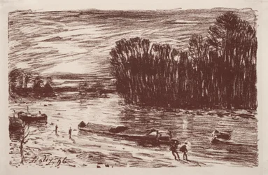 Ufer des Loing, nahe Saint-Mammès