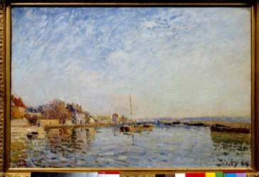 Canal du Loing. Gemälde von Alfred Sisley