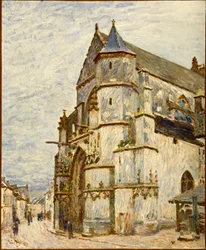 Kirche in Moret nach dem Regen