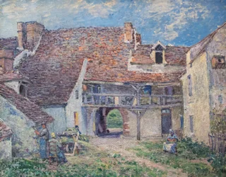 Hof eines Bauernhofs in Saint-Mammès