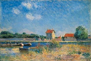 Die Ufer des Canal du Loing bei Saint-Mammes