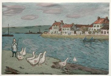 Das Flussufer oder Gänse, 1897