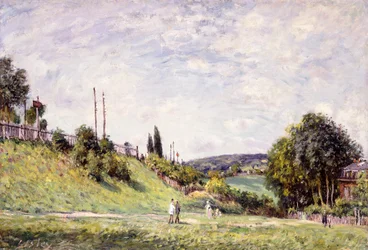 Der Hang an der Eisenbahn in Sevres