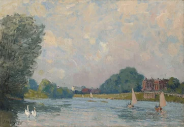 Die Themse bei Hampton Court, 1874
