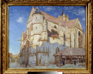 Die Kirche von Moret (Moret-sur-Loing). Gemälde von Alfred Sisley (1839 - 1899)