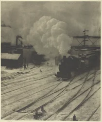 Der Eisenbahnhof, Winter, 1903