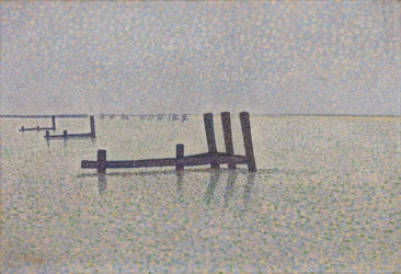 Der Kanal in Nieuwpoort, ca. 1889