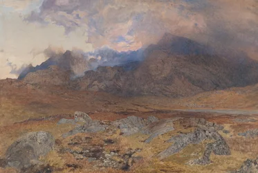 Snowdon nach einem April-Hagelsturm
