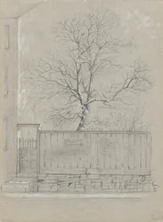 Plakat und Baum