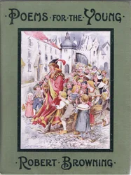 Vorderseite: Und nach ihm drängten die Kinder, Illustration aus Gedichte für die Jugend: Robert Browning, ca. 1920