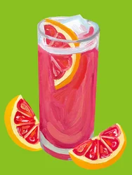 Rosafarbener Grapefruit-Cocktail
